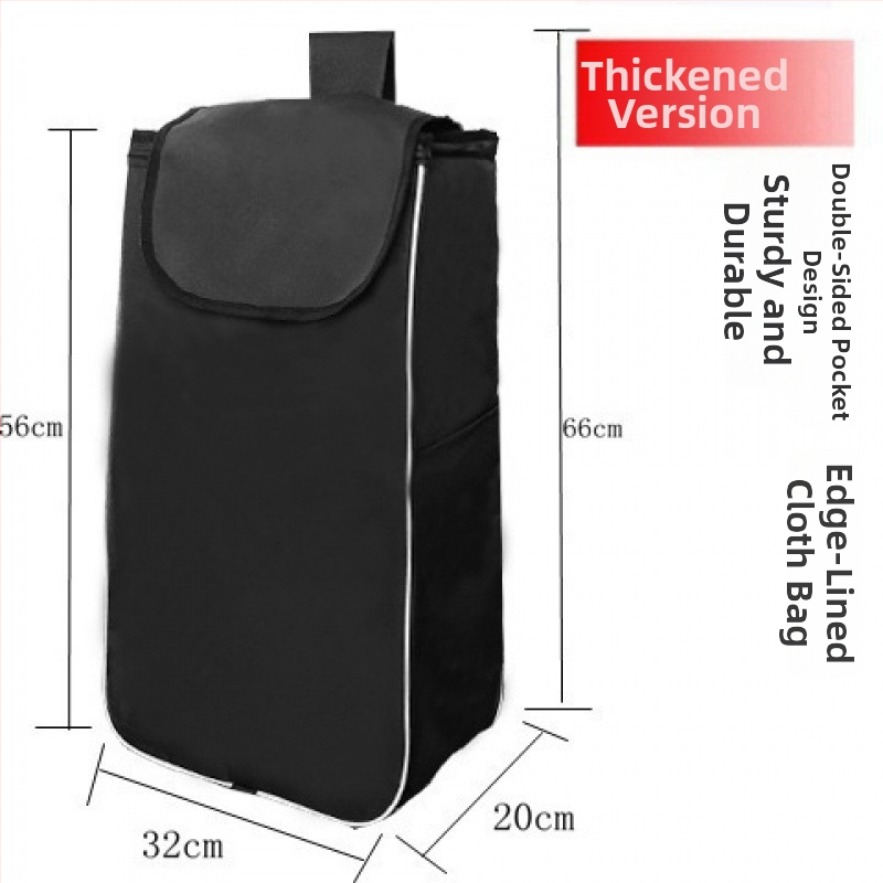 Четириколесна количка за пазар с водоустойчива Oxford чанта, сгъваема, възможност за печат на лого