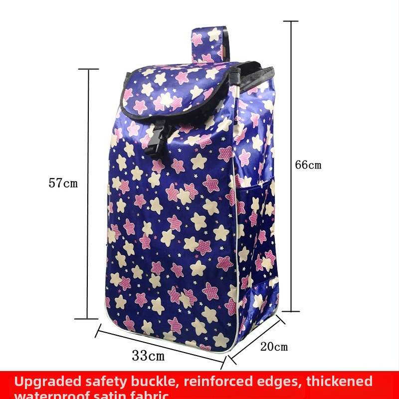 Четириколесна количка за пазар с водоустойчива Oxford чанта, сгъваема, възможност за печат на лого