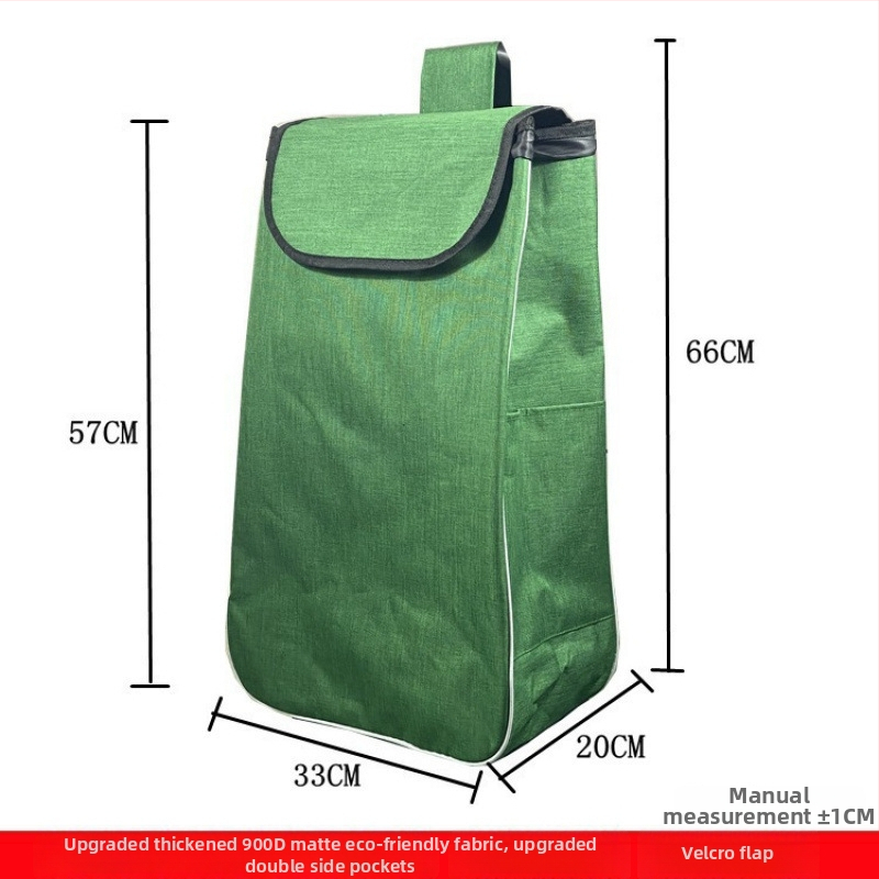 Четириколесна количка за пазар с водоустойчива Oxford чанта, сгъваема, възможност за печат на лого