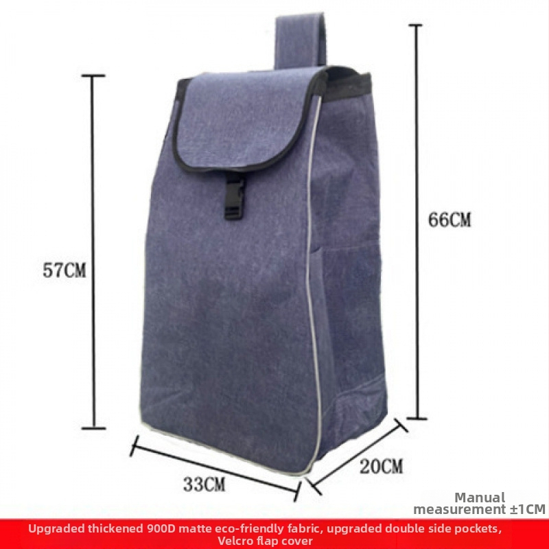 Четириколесна количка за пазар с водоустойчива Oxford чанта, сгъваема, възможност за печат на лого