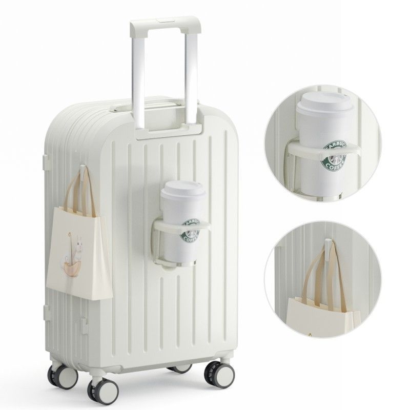 Uniszex utazási koffer, ABS+PC, bővíthető, USB-port