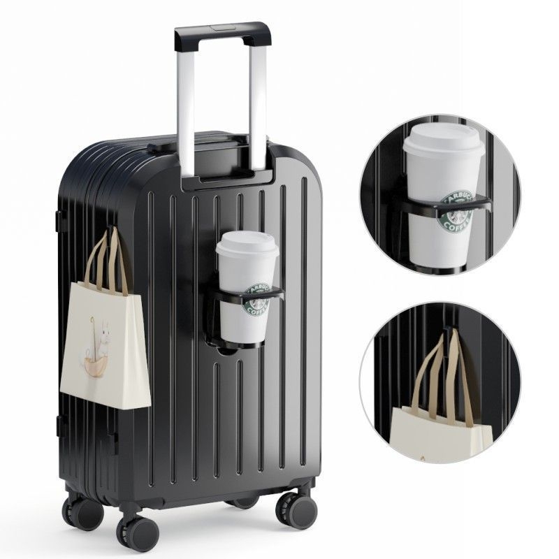 Uniszex utazási koffer, ABS+PC, bővíthető, USB-port