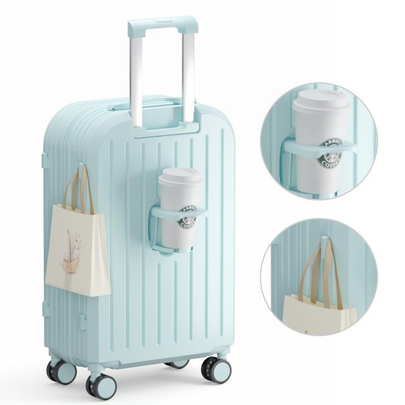 Uniszex utazási koffer, ABS+PC, bővíthető, USB-port