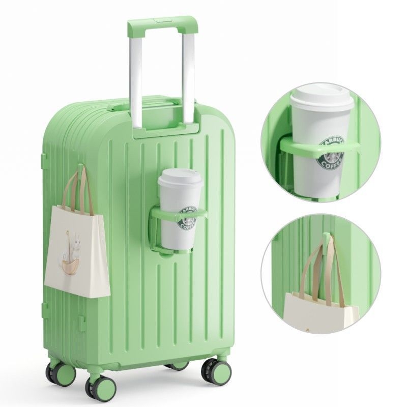 Uniszex utazási koffer, ABS+PC, bővíthető, USB-port