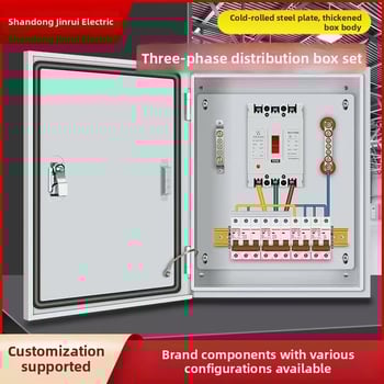 Нисковолтов трифазен четирижилен разпределителен шкаф за външна употреба, водоустойчива кутия за електромер и осветителни ключове