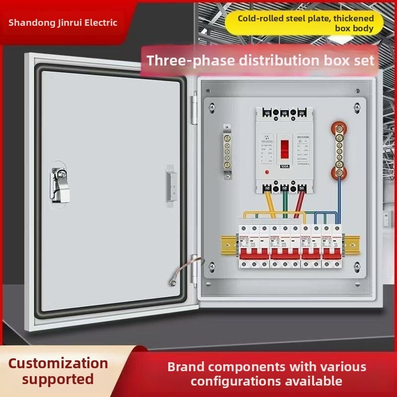 Нисковолтов трифазен четирижилен разпределителен шкаф за външна употреба, водоустойчива кутия за електромер и осветителни ключове