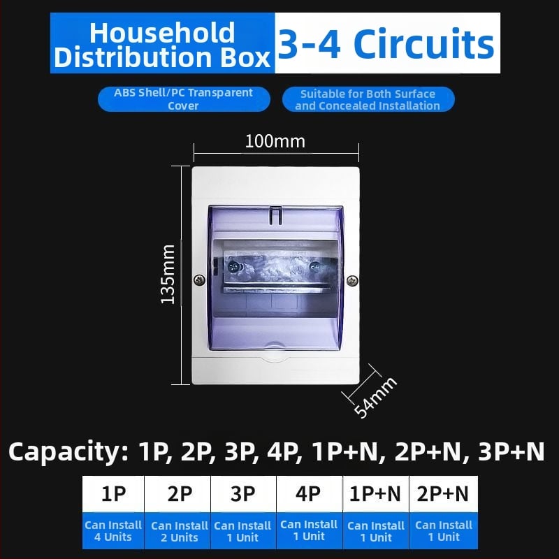 Пластмасов електрически разпределителен корпус PZ30, водоустойчив, за повърхностен или скрит монтаж, защита от течове