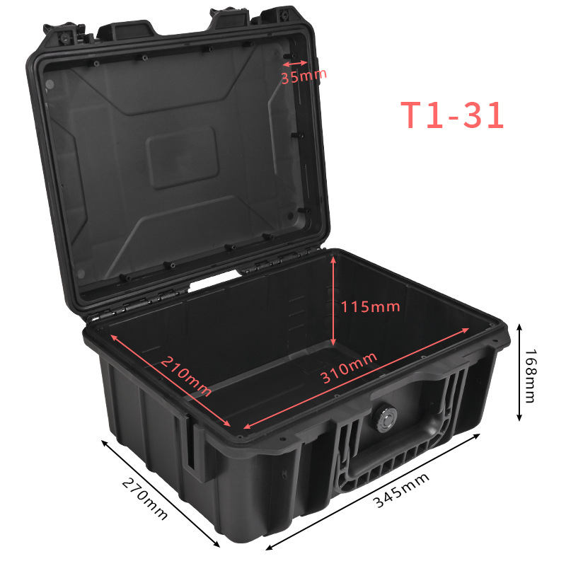 Plastična kutija za alate s trostrukom zaštitom, nosivost 150 kg, okvir od PP inženjerskog plastika — serija Premium waterproof protective