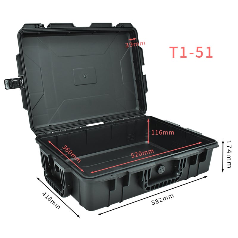 Plastična kutija za alate s trostrukom zaštitom, nosivost 150 kg, okvir od PP inženjerskog plastika — serija Premium waterproof protective