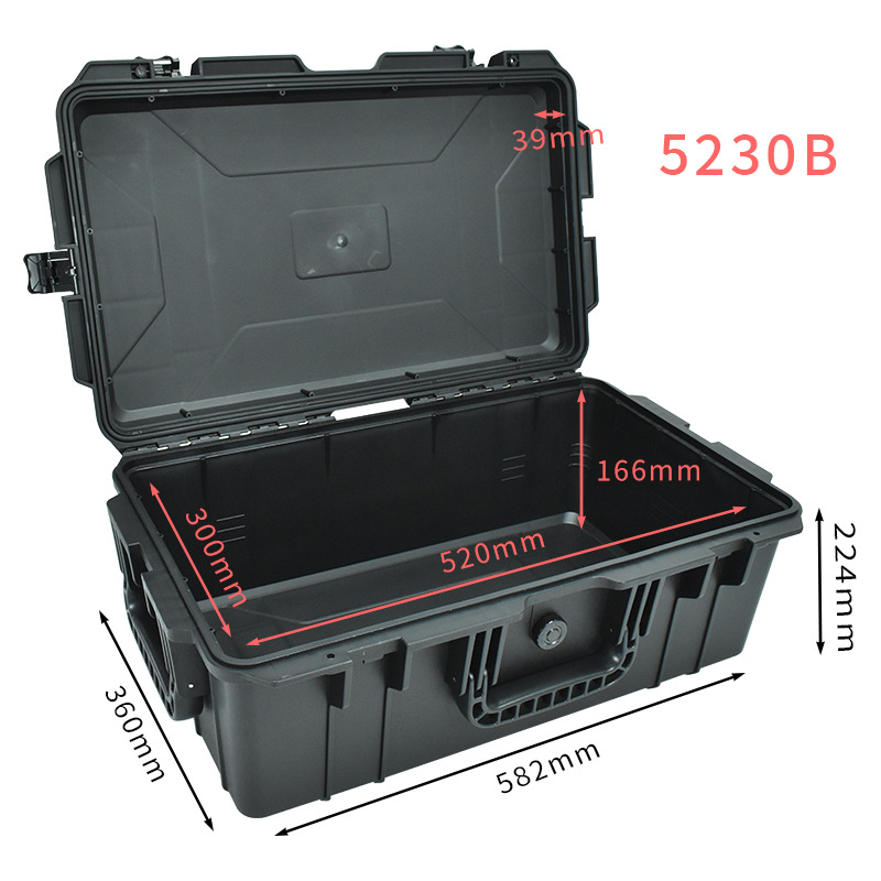 Plastična kutija za alate s trostrukom zaštitom, nosivost 150 kg, okvir od PP inženjerskog plastika — serija Premium waterproof protective