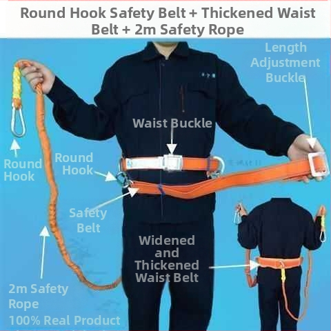 Bandă de siguranță pentru lucrări la înălțime, pentru urcarea pe stâlpi și pe copaci — Jingte