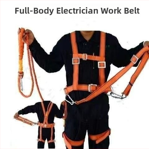 Bandă de siguranță pentru lucrări la înălțime, pentru urcarea pe stâlpi și pe copaci — Jingte