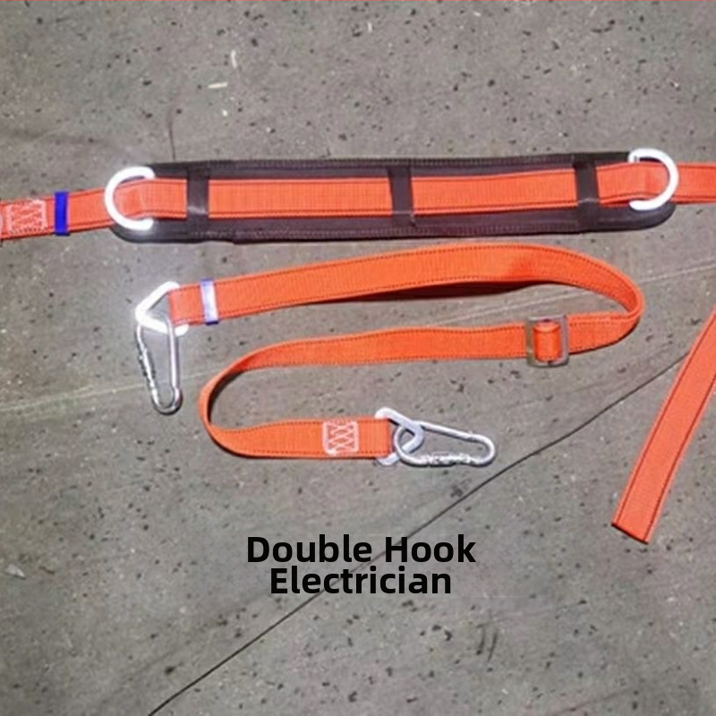 Bandă de siguranță pentru lucrări la înălțime, pentru urcarea pe stâlpi și pe copaci — Jingte