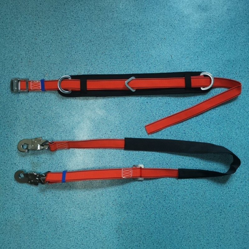 Bandă de siguranță pentru lucrări la înălțime, pentru urcarea pe stâlpi și pe copaci — Jingte