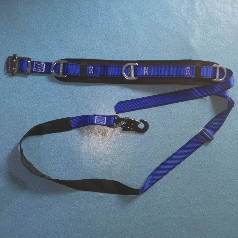 Bandă de siguranță pentru lucrări la înălțime, pentru urcarea pe stâlpi și pe copaci — Jingte