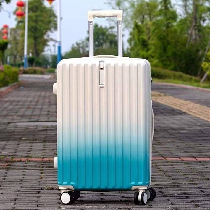 Szénszálas utazótáska cipzárral, univerzális kerekek, egyszerű kombinációs zár