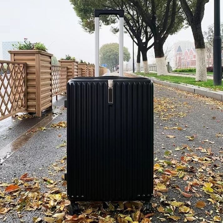 Szénszálas utazótáska cipzárral, univerzális kerekek, egyszerű kombinációs zár