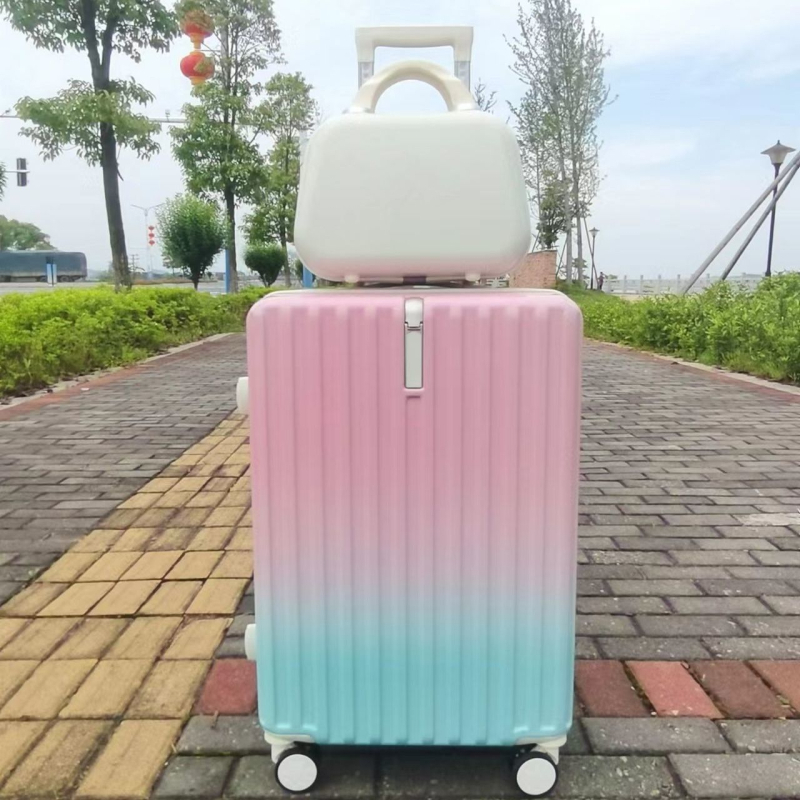 Szénszálas utazótáska cipzárral, univerzális kerekek, egyszerű kombinációs zár