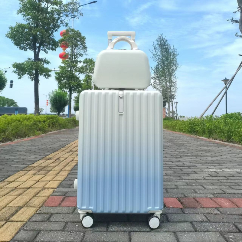 Szénszálas utazótáska cipzárral, univerzális kerekek, egyszerű kombinációs zár