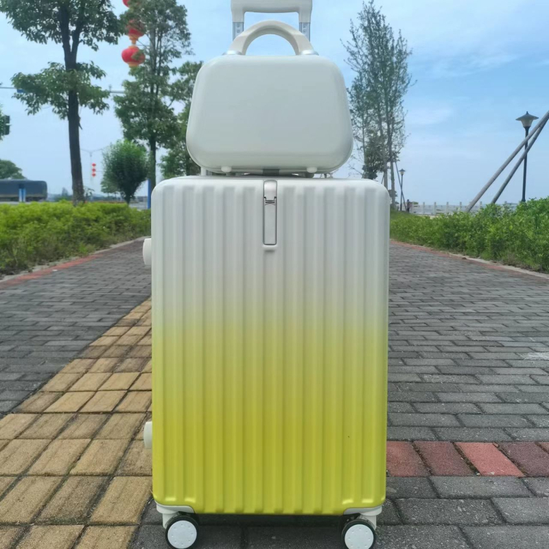 Szénszálas utazótáska cipzárral, univerzális kerekek, egyszerű kombinációs zár