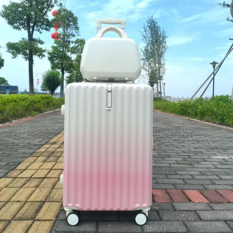 Szénszálas utazótáska cipzárral, univerzális kerekek, egyszerű kombinációs zár