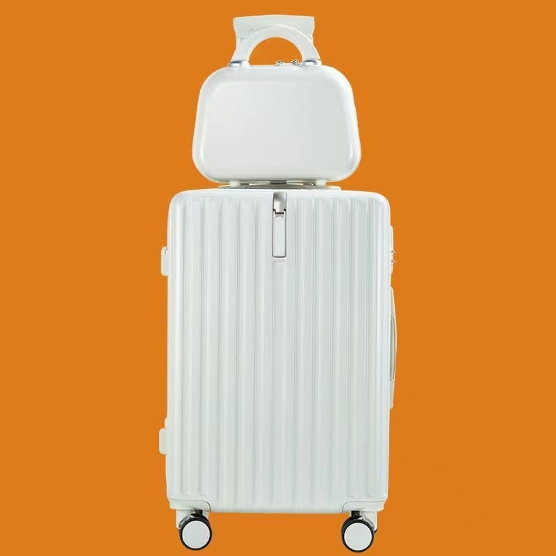 Szénszálas utazótáska cipzárral, univerzális kerekek, egyszerű kombinációs zár