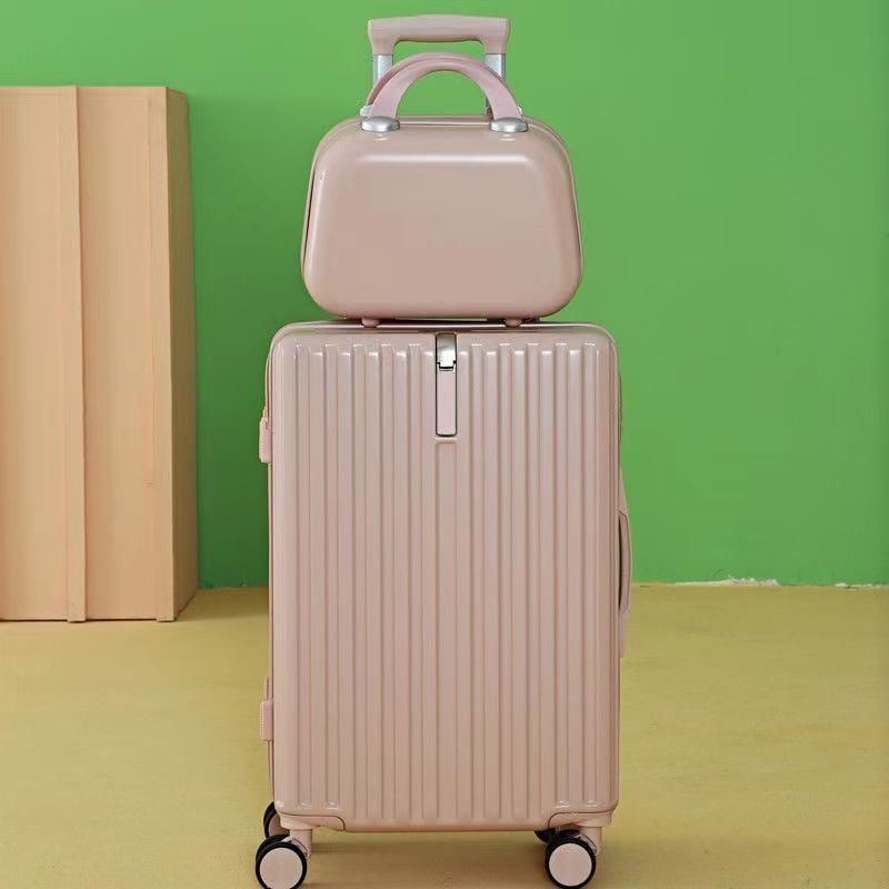 Szénszálas utazótáska cipzárral, univerzális kerekek, egyszerű kombinációs zár