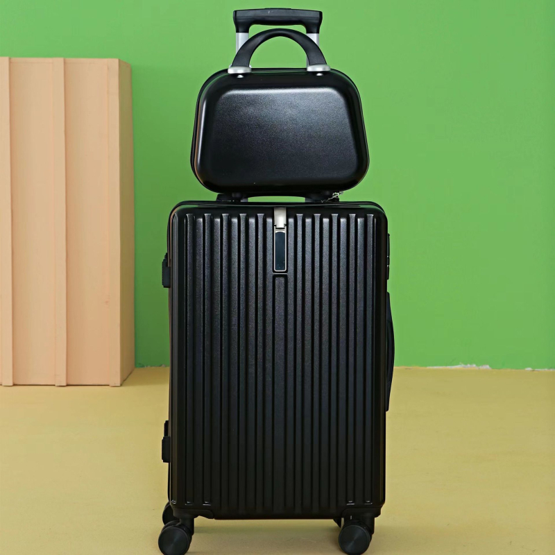 Szénszálas utazótáska cipzárral, univerzális kerekek, egyszerű kombinációs zár