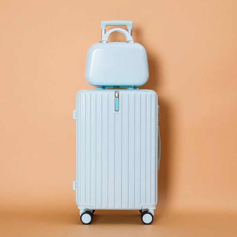 Szénszálas utazótáska cipzárral, univerzális kerekek, egyszerű kombinációs zár