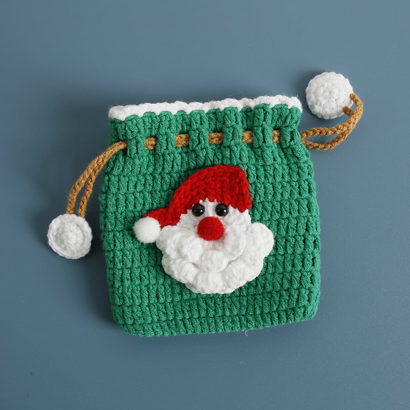 Rankomis megzta vilnos monetų piniginė su vaisių ornamentu, mini raištinė rankinė moterims, kvėpuojanti