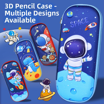 Puzdro na ceruzky s veľkou kapacitou, 3D karikatúra EVA, kozmonaut téma, model D-238, 100 g, možnosť potlače loga
