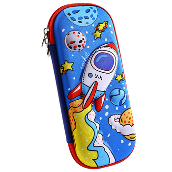 Nagy kapacitású ceruzatartó, 3D cartoon EVA, űrhajós téma, modell D-238, 100 g, logó testreszabható