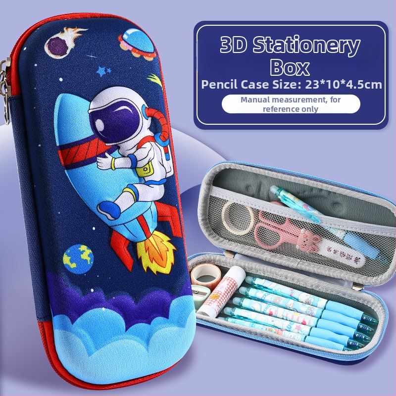 Puzdro na ceruzky s veľkou kapacitou, 3D karikatúra EVA, kozmonaut téma, model D-238, 100 g, možnosť potlače loga