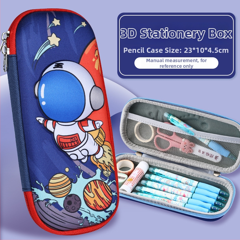 Puzdro na ceruzky s veľkou kapacitou, 3D karikatúra EVA, kozmonaut téma, model D-238, 100 g, možnosť potlače loga