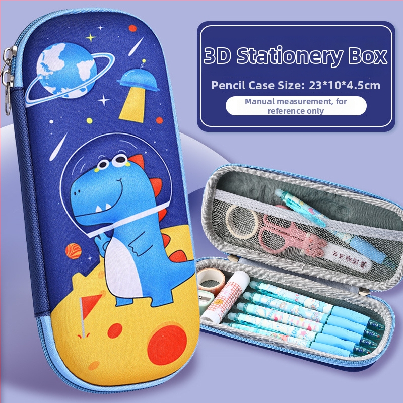 Puzdro na ceruzky s veľkou kapacitou, 3D karikatúra EVA, kozmonaut téma, model D-238, 100 g, možnosť potlače loga