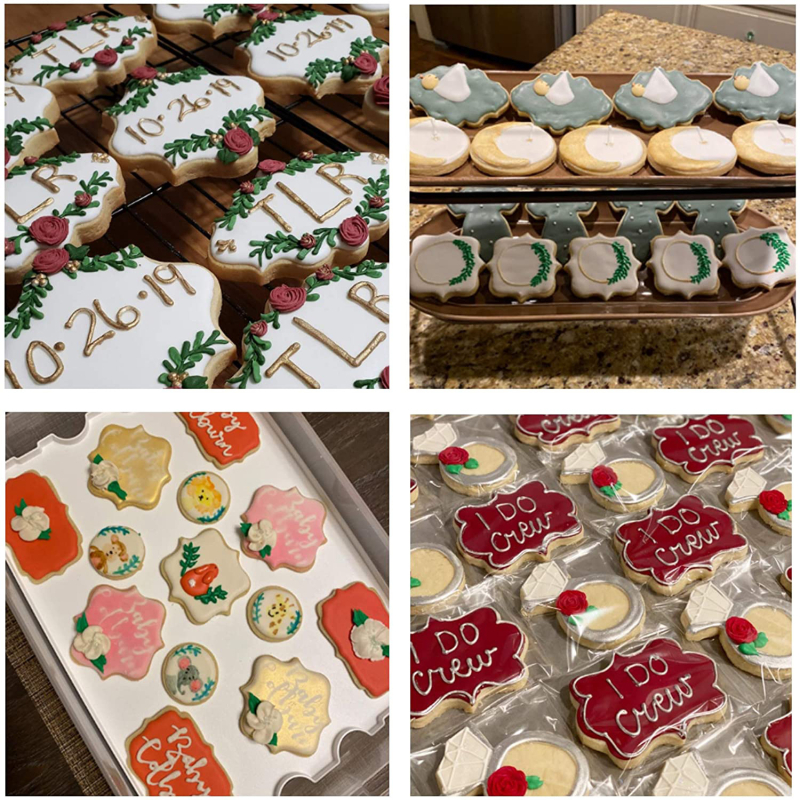 Неръждаеми стоманени DIY форми за печива — комплект от 10 броя, европейски стил огледални рамки за сладки и фондан