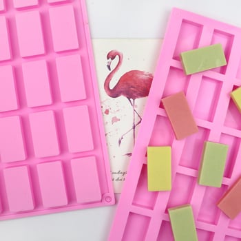 Силиконова форма за шоколад, правоъгълна, 20 вдлъбвания, за печене DIY, хранителен клас