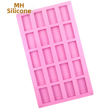 Силиконова форма за шоколад, правоъгълна, 20 вдлъбвания, за печене DIY, хранителен клас