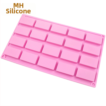 Силиконова форма за шоколад, правоъгълна, 20 вдлъбвания, за печене DIY, хранителен клас