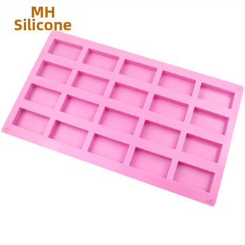 Силиконова форма за шоколад, правоъгълна, 20 вдлъбвания, за печене DIY, хранителен клас