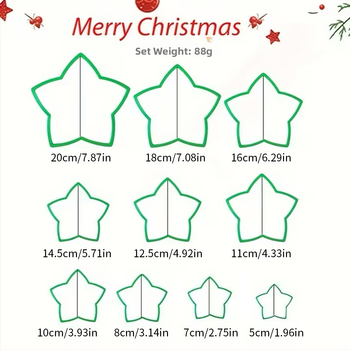 Форма за бисквити с петолъчеста звезда, релефна, ПП материал, за печене, стил модерна простота