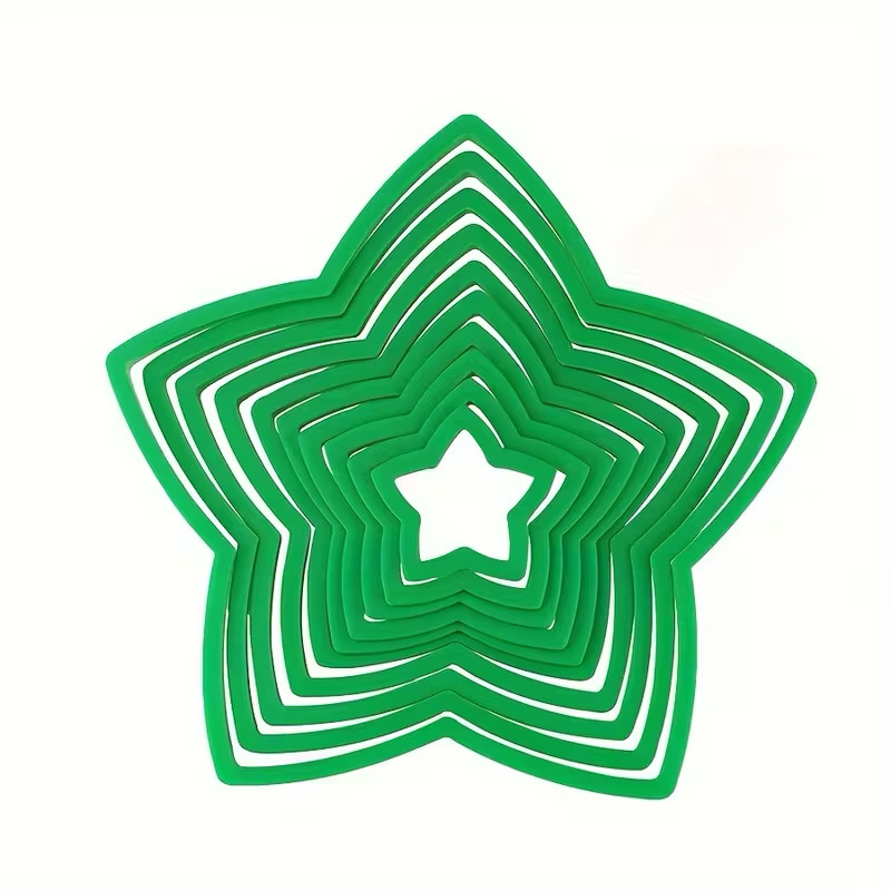 Форма за бисквити с петолъчеста звезда, релефна, ПП материал, за печене, стил модерна простота