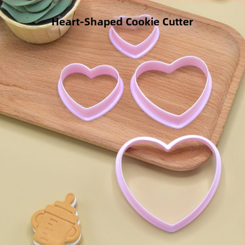 Сърцевидна формичка за сладки - PP пластмаса, форма: сърце, модел за печене