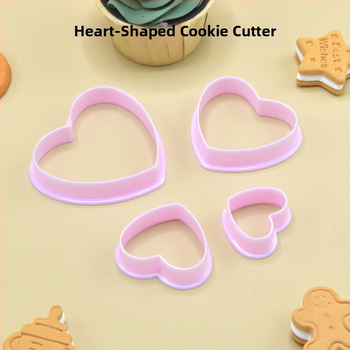Сърцевидна формичка за сладки - PP пластмаса, форма: сърце, модел за печене
