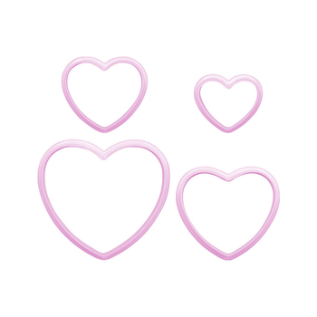 Сърцевидна формичка за сладки - PP пластмаса, форма: сърце, модел за печене