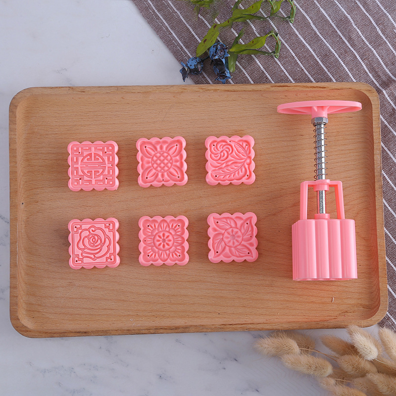 DIY ručna plastična četverokutna forma za mooncake – za pečenje, prilagodljiva