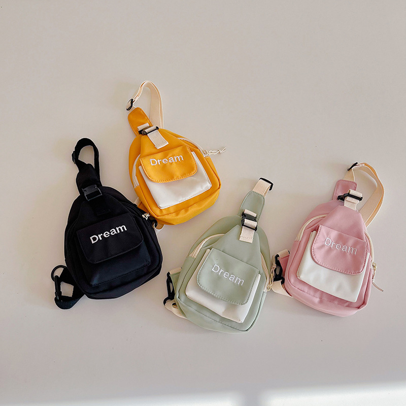 Dječja crossbody torba u korejskom stilu, mala torba preko ramena s kontrastnim bojama
