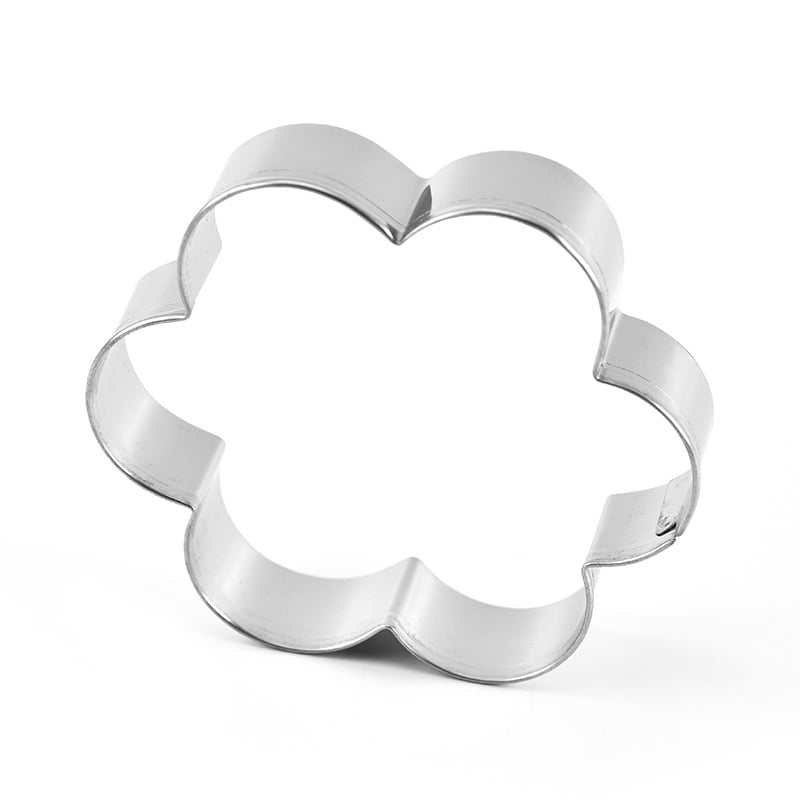 Комплект форми за печива от неръждаема стомана със шестоъгълно цвете, пет части, за печене на бисквити и торти