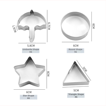 Формочка за сладки от неръждаема стомана със сърцевидна цветна кръгла шарка - за печива
