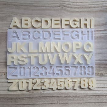 Силиконова форма за букви с английски букви за украса на шоколад, бисквитки и торти (форма за печене, нестандартна форма, силикон)